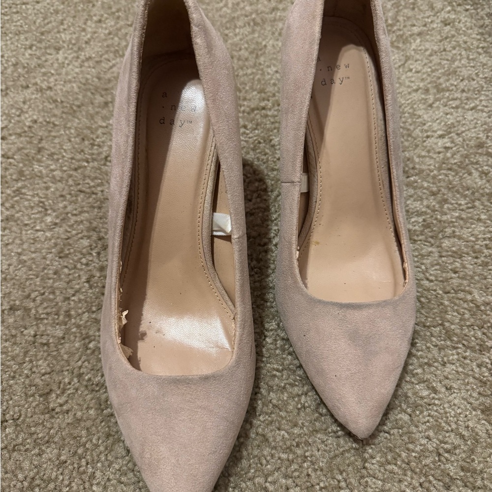 A New Day Women's Elegant Beige Heels